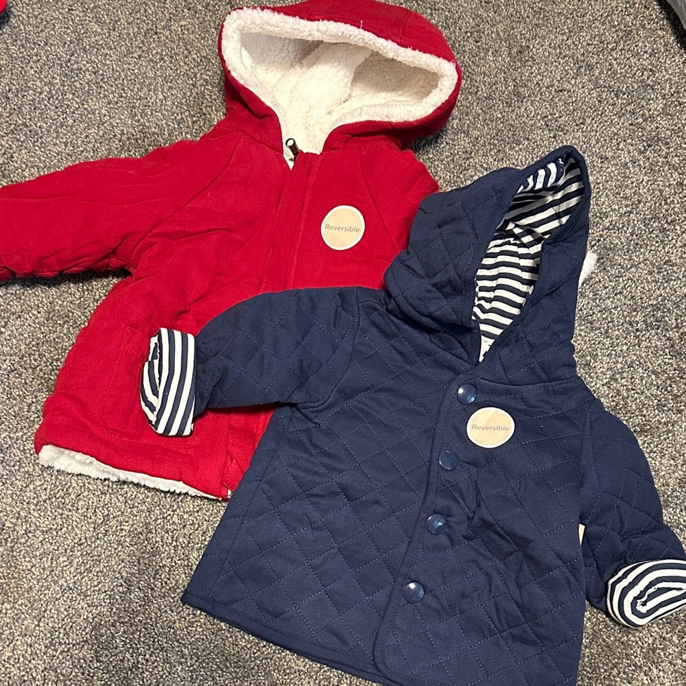 Red and Navy Baby Jackets